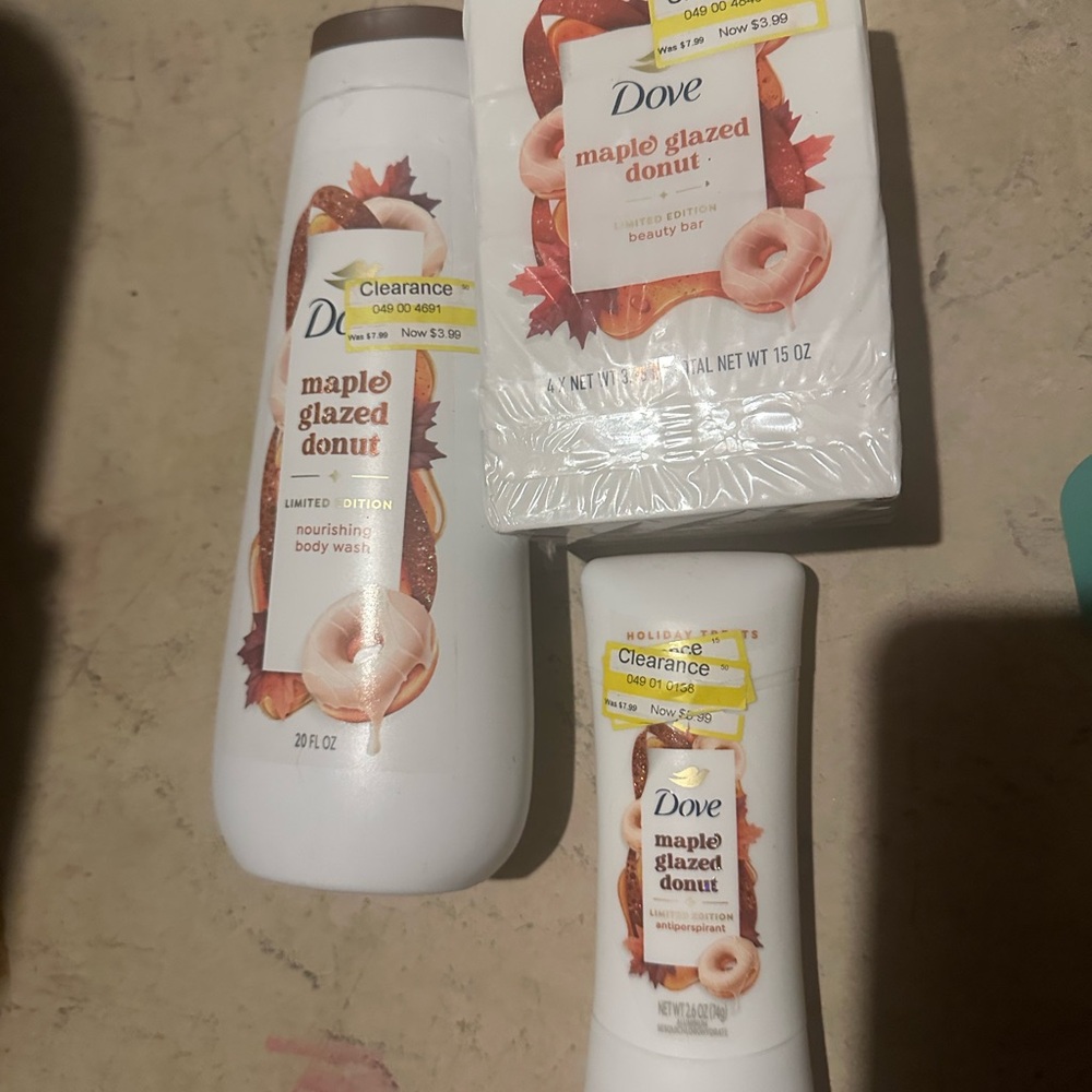 Dove Maple Glazed‎ Donut Nourishing Body Wash,deodorant & bar soap